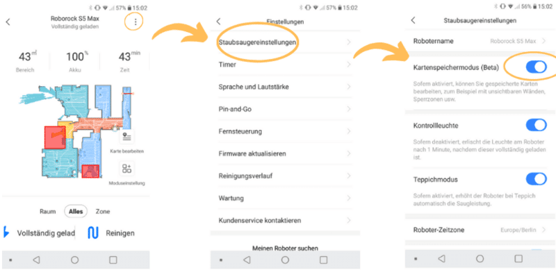 Vorgehen bei der Kartenspeicherung in der App